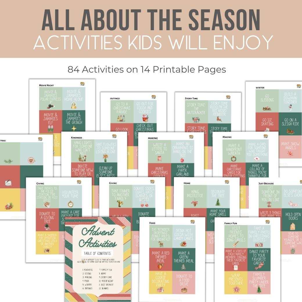 Holiday Happenings Printable Advent Activities by Birchmark Designs