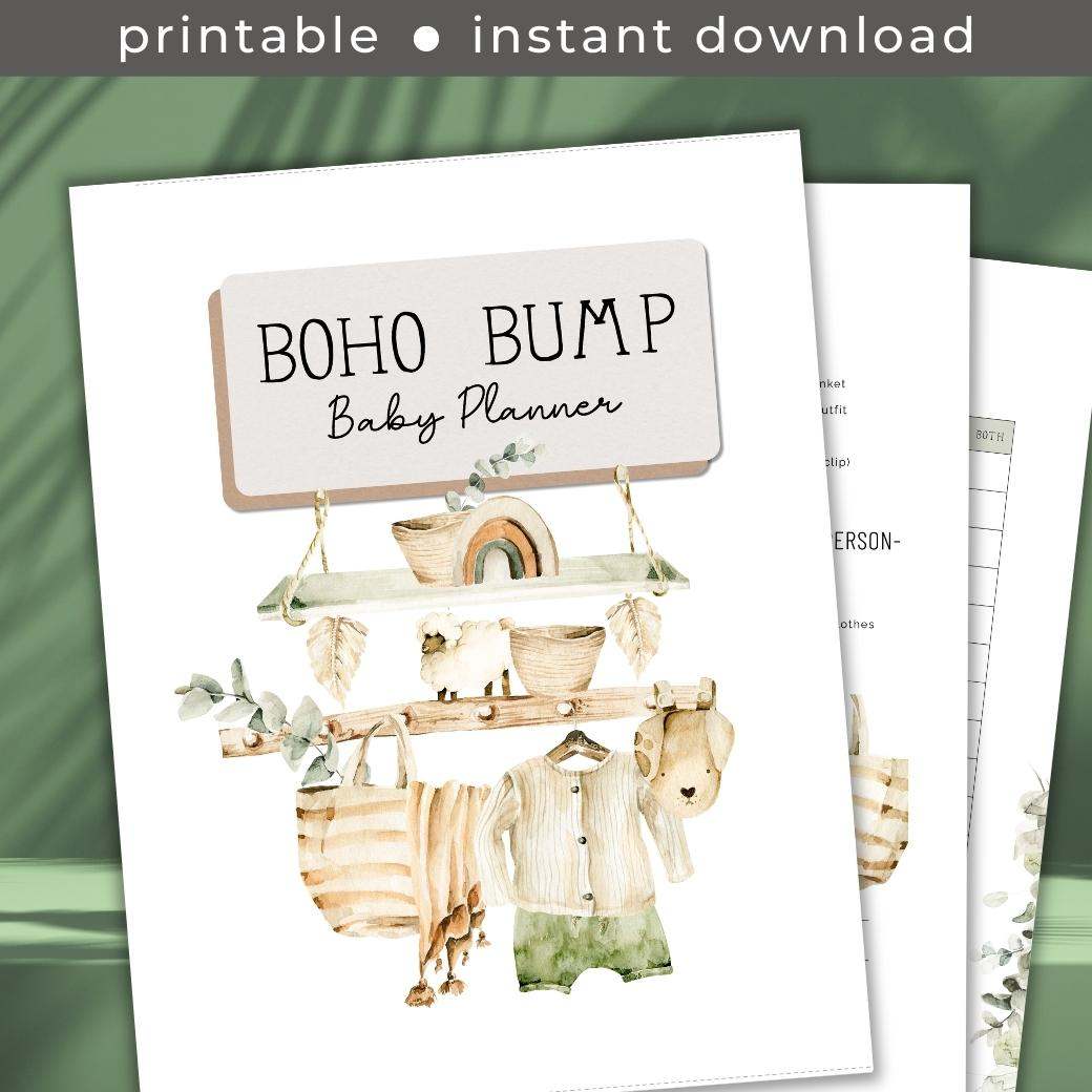 Boho Baby Printable Pregnancy Calendar Birchmark Designs boho-baby-printable-pregnancy-calendar-birchmark-designs