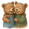 Brothers Ornament – Hugging Buddies