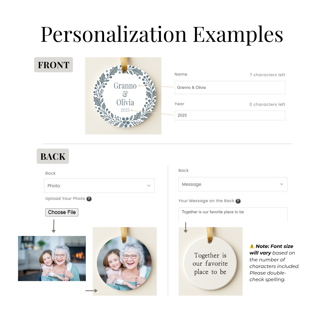 Grandma & Me Ornament – Wreath