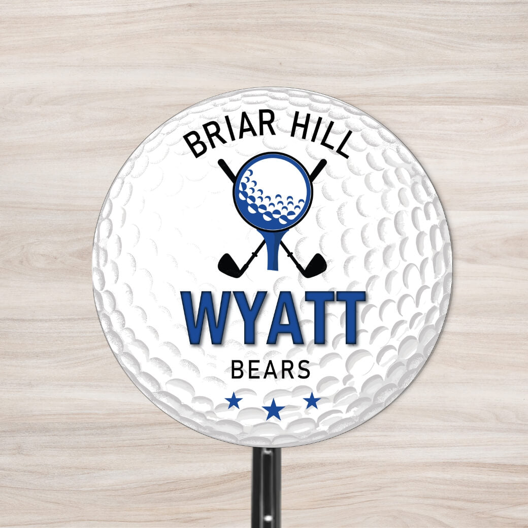 School Spirit Wooden Yard Sign - Golf