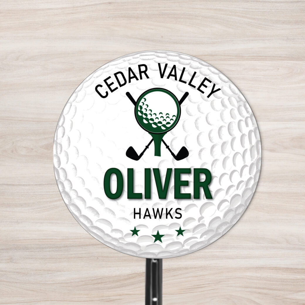 School Spirit Wooden Yard Sign - Golf
