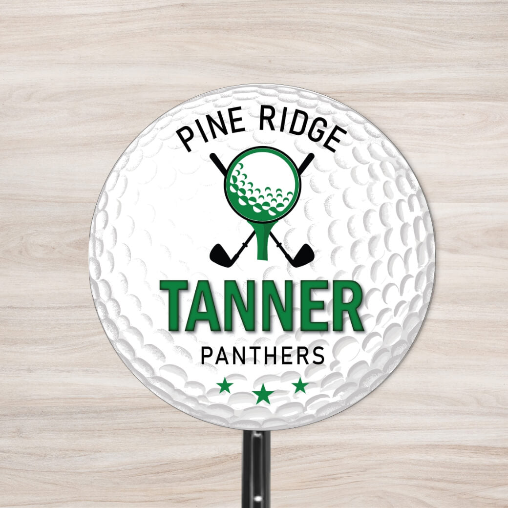 School Spirit Wooden Yard Sign - Golf