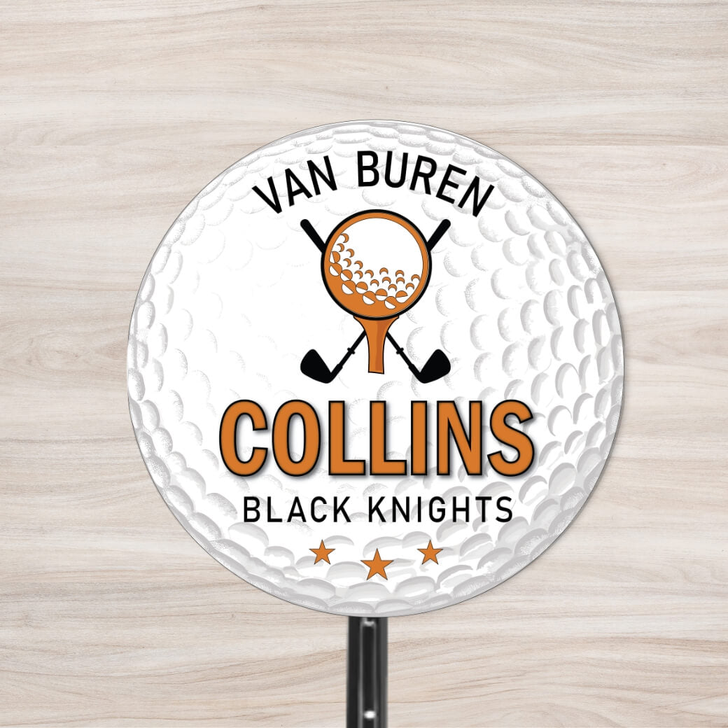 School Spirit Wooden Yard Sign - Golf