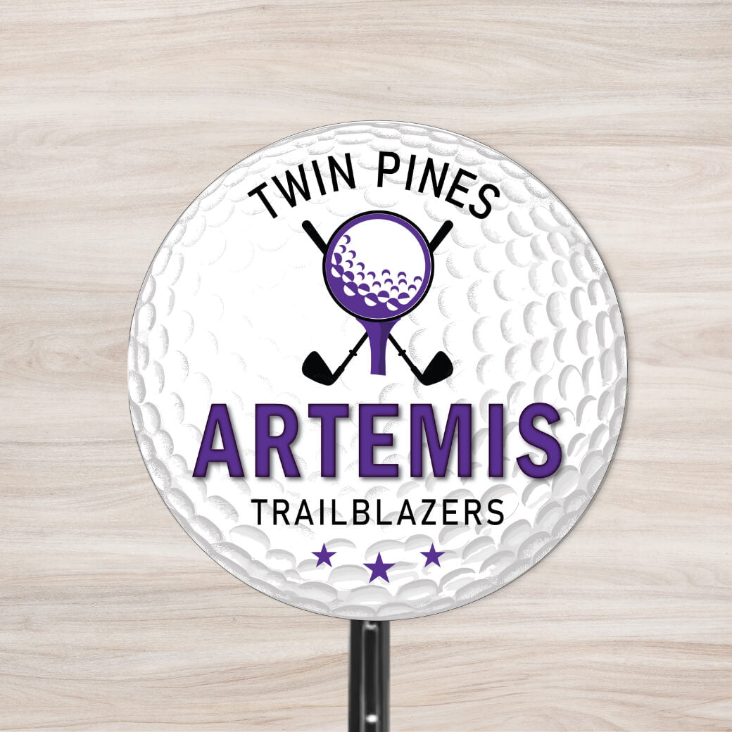 School Spirit Wooden Yard Sign - Golf