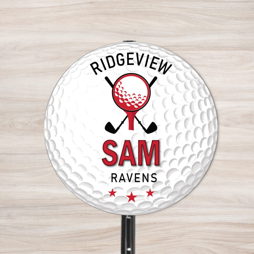 School Spirit Wooden Yard Sign - Golf