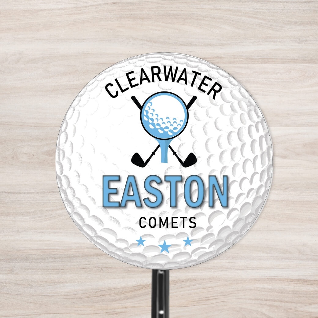 School Spirit Wooden Yard Sign - Golf