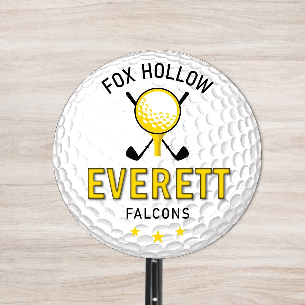 School Spirit Wooden Yard Sign - Golf