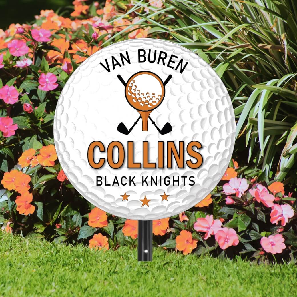 School Spirit Wooden Yard Sign - Golf
