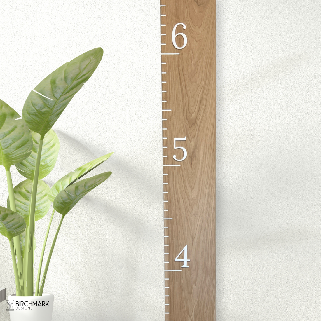 Hickory Growth Chart Ruler - White Numbers