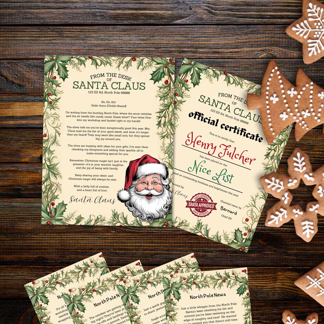 Holly Jolly Santa Letter Set – Birchmark Designs