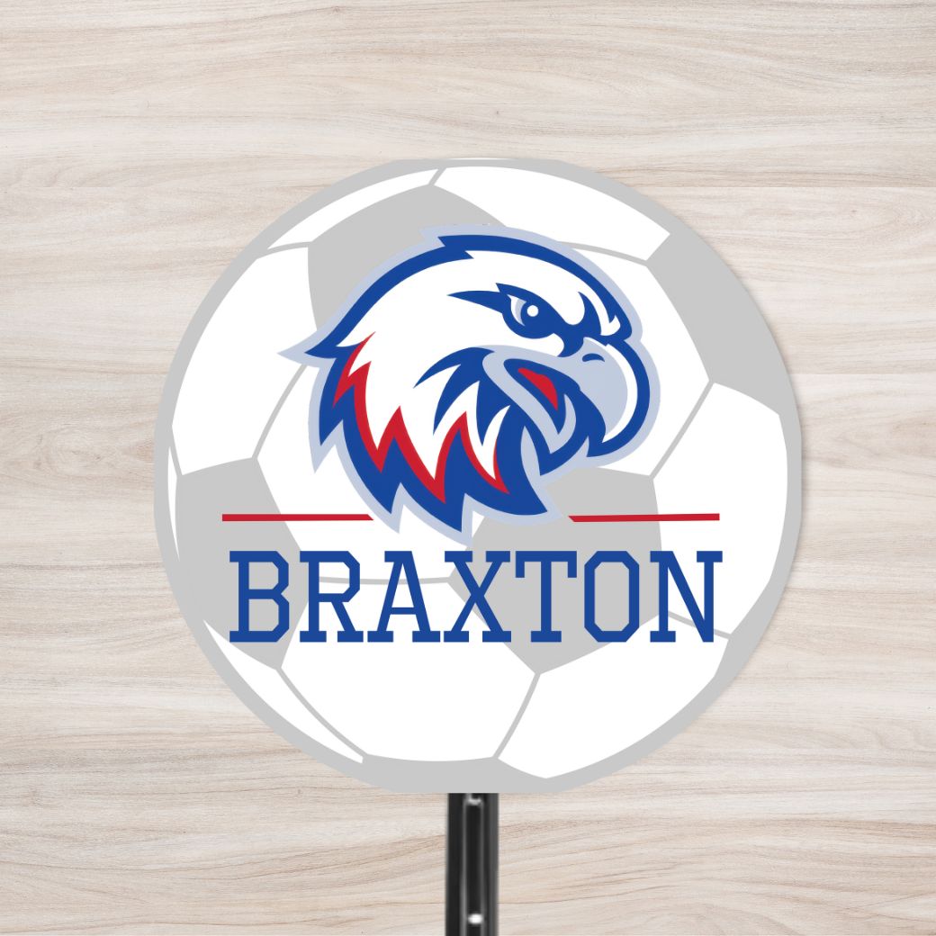 School Spirit Wooden Yard Sign - Soccer