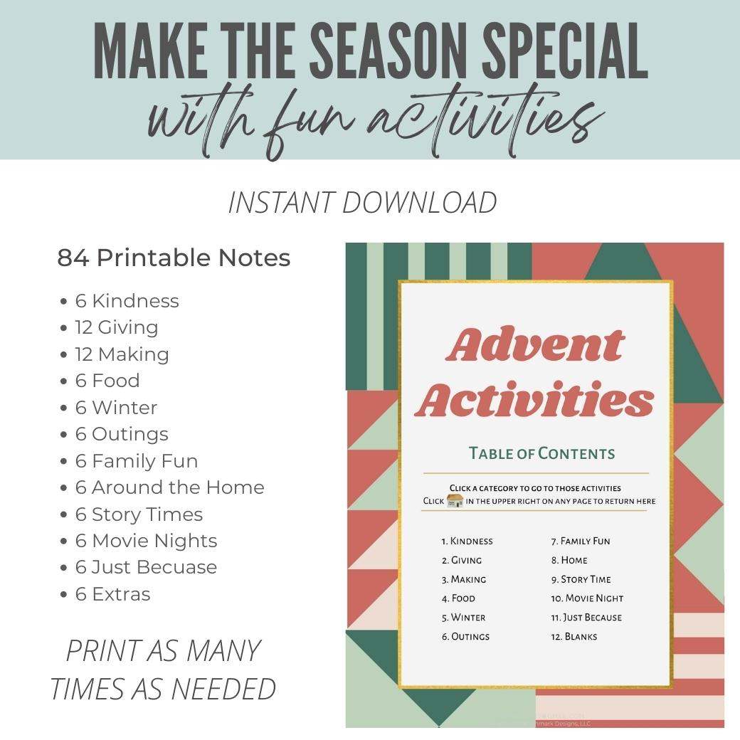 Merry Memories Printable Advent Activities by Birchmark Designs