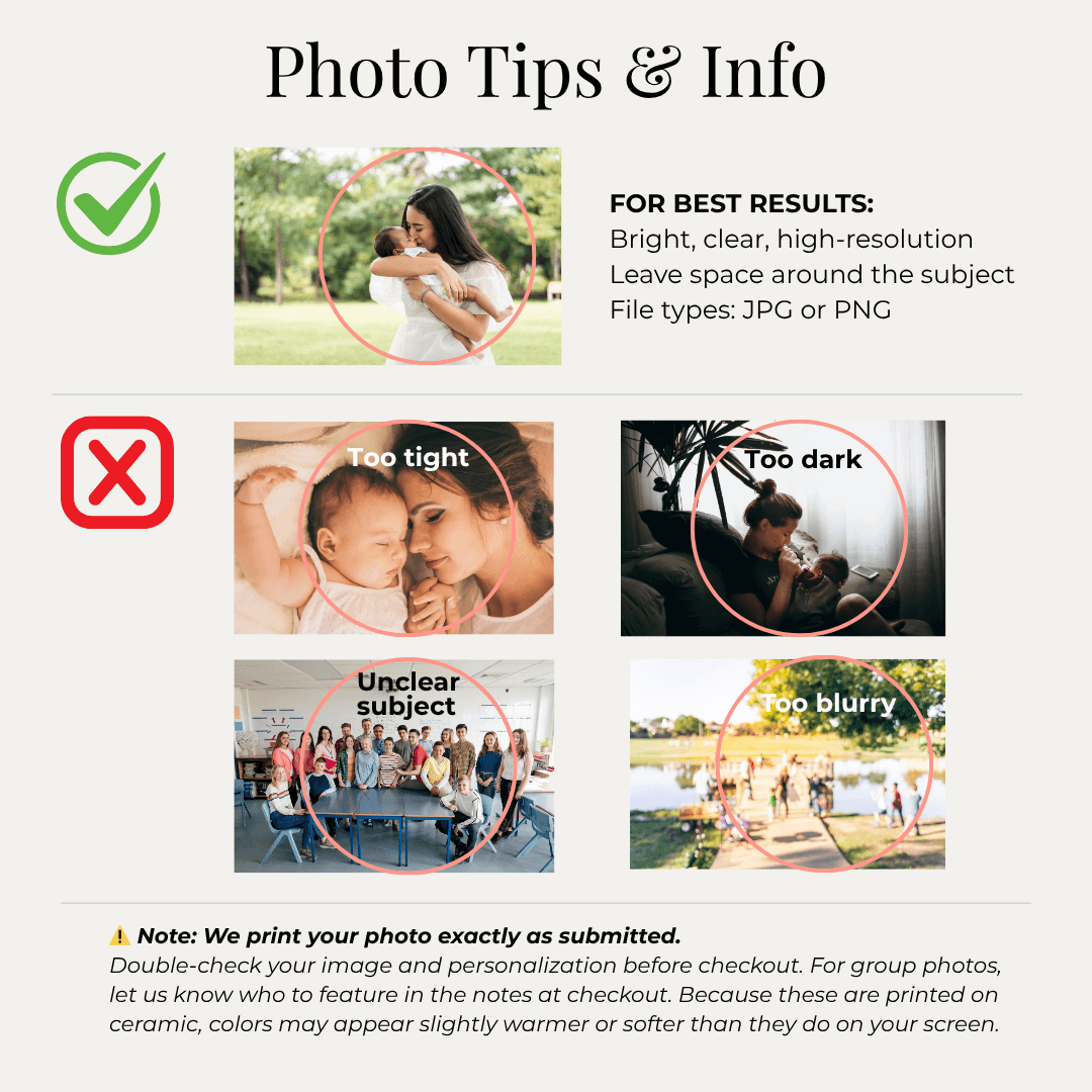 Photo tips and info for customers