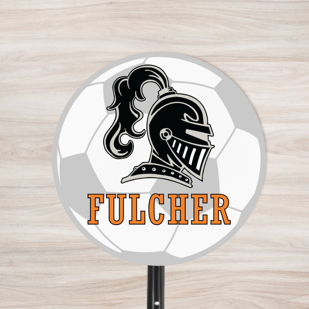 School Spirit Wooden Yard Sign - Soccer