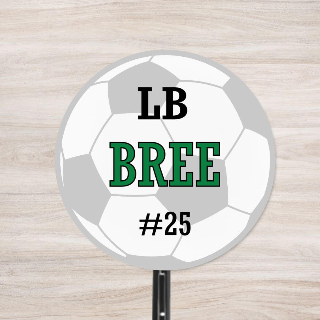 School Spirit Wooden Yard Sign - Soccer