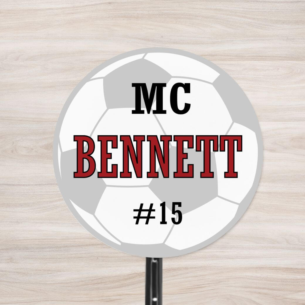 School Spirit Wooden Yard Sign - Soccer