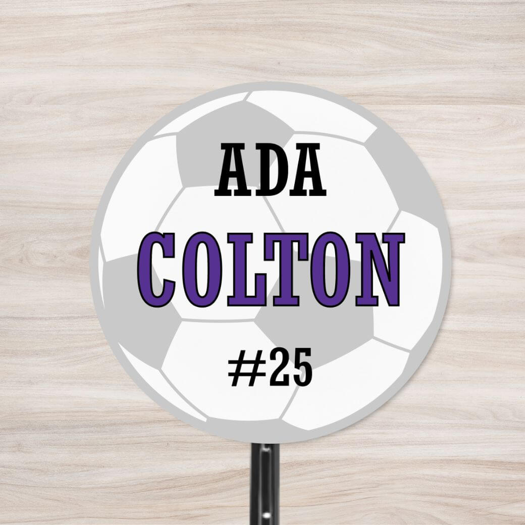 School Spirit Wooden Yard Sign - Soccer
