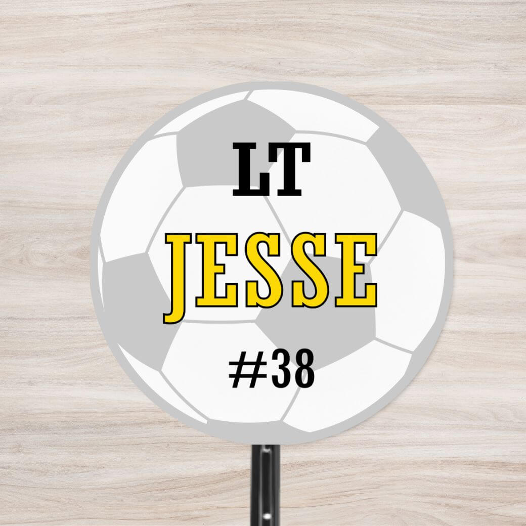 School Spirit Wooden Yard Sign - Soccer