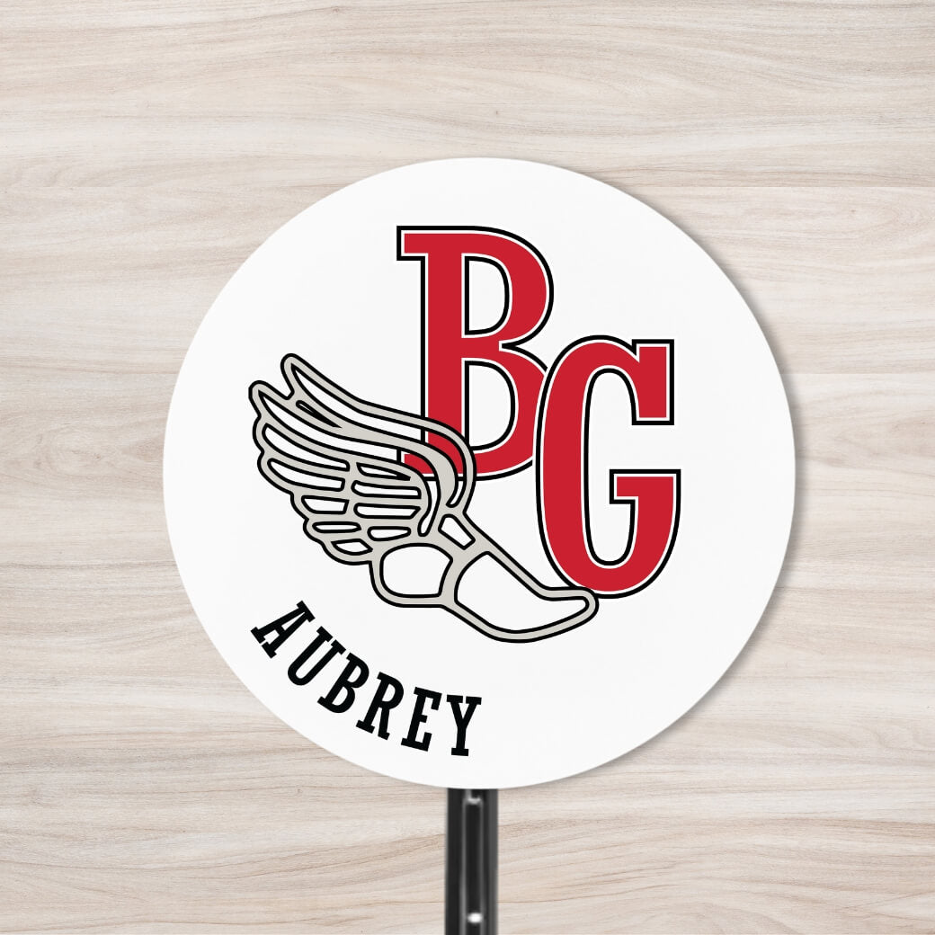 School Spirit Wooden Yard Sign - Track & Field