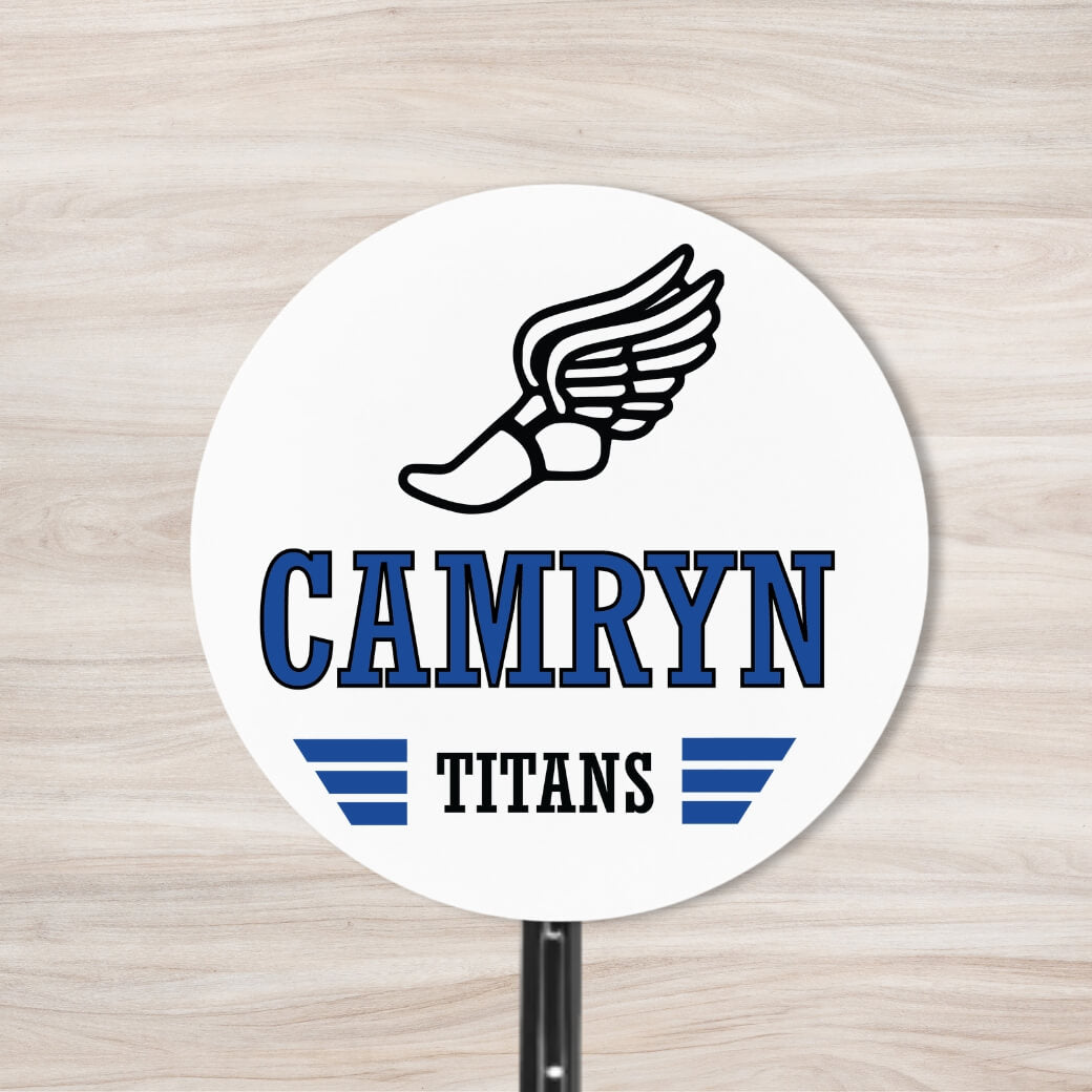 School Spirit Wooden Yard Sign - Track & Field