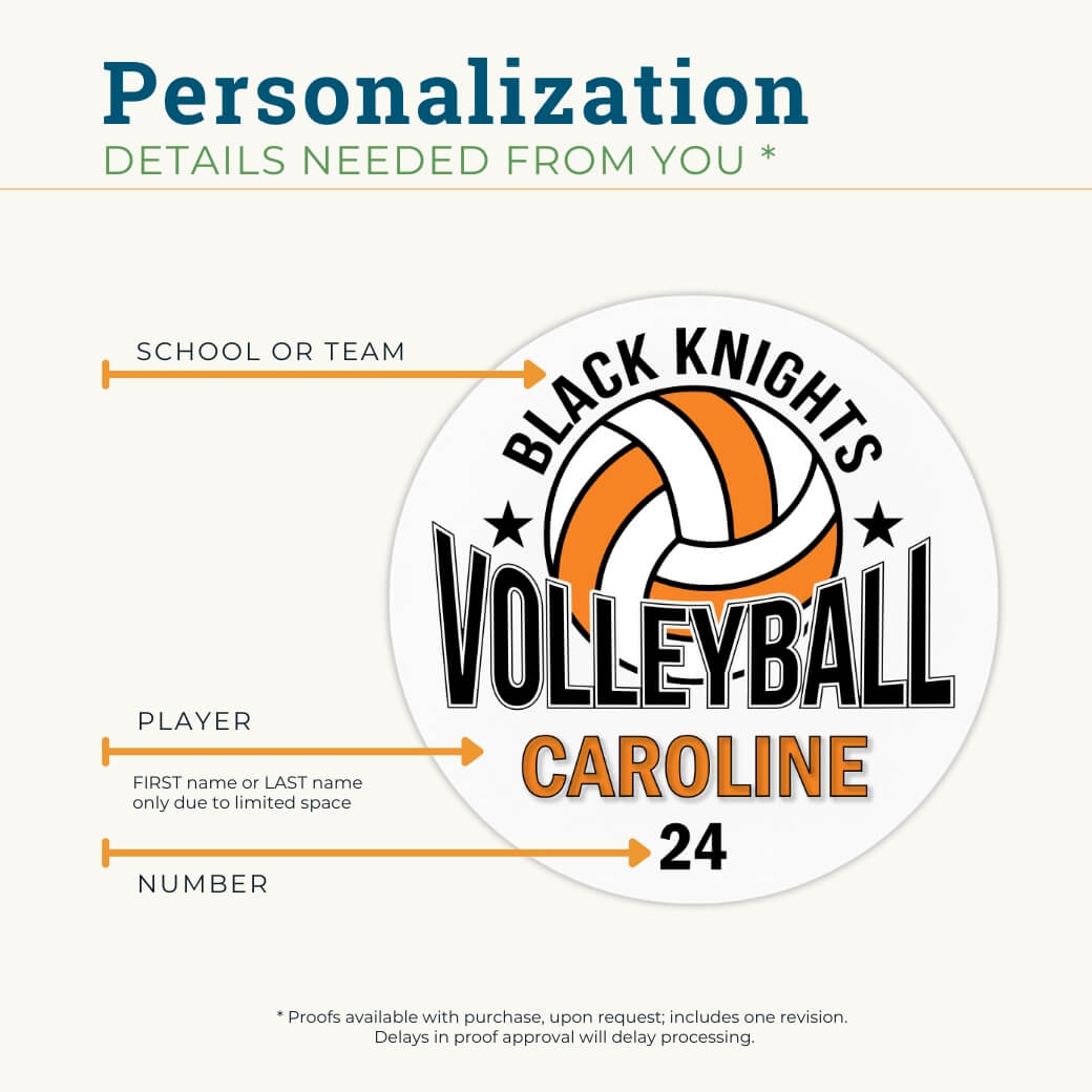 School Spirit Wooden Yard Sign - Volleyball