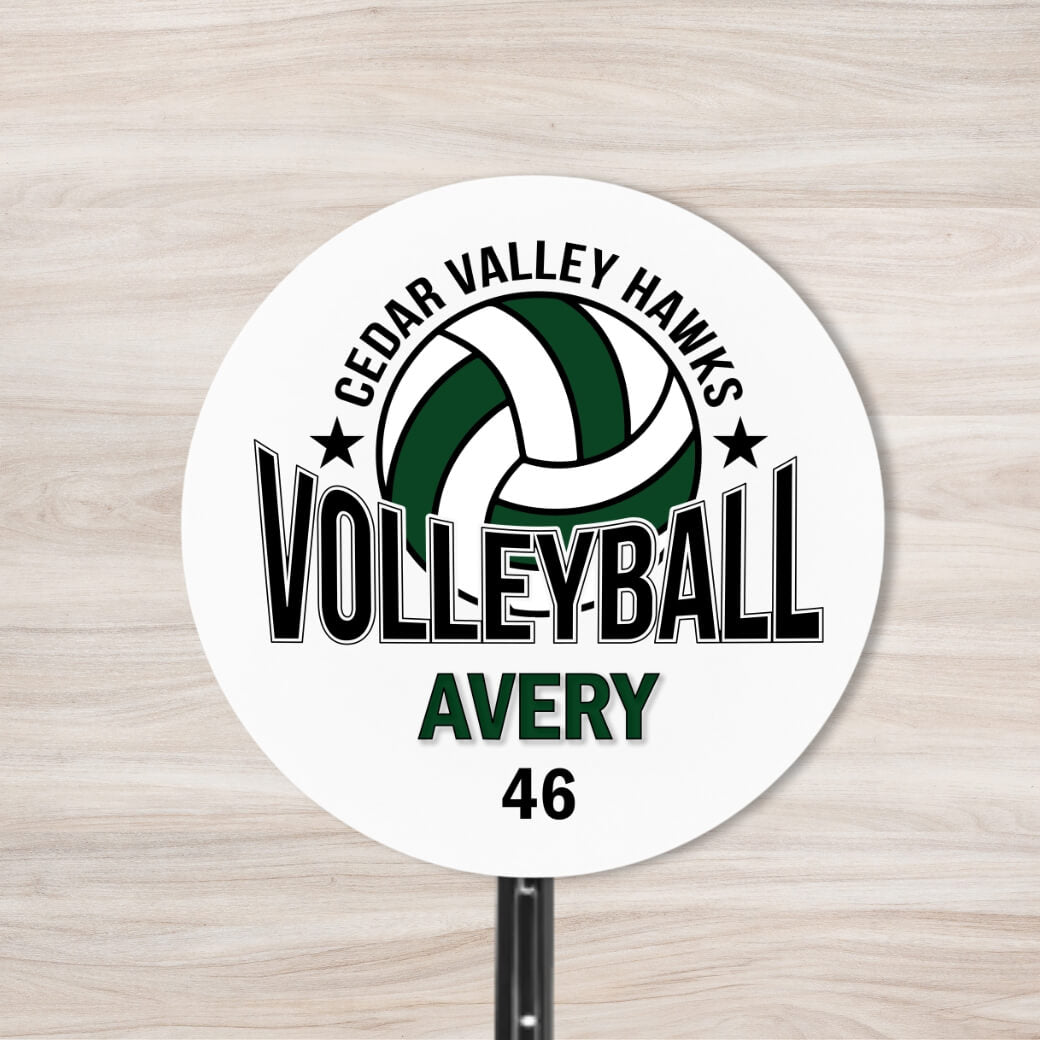 School Spirit Wooden Yard Sign - Volleyball