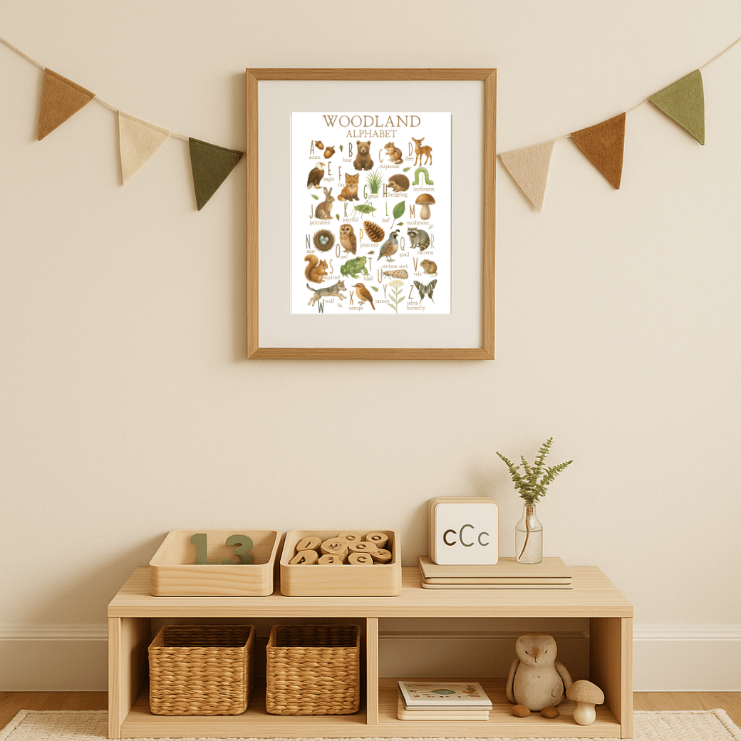 Woodland Early Learning Poster - Alphabet