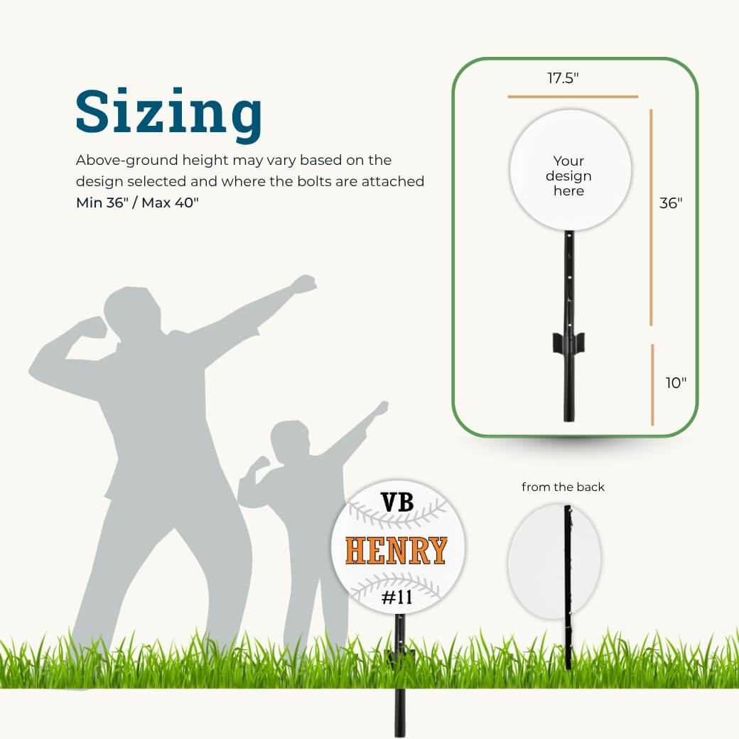 School Spirit Wooden Yard Sign - Golf