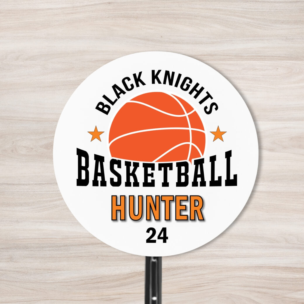 School Spirit Wooden Yard Sign - Basketball