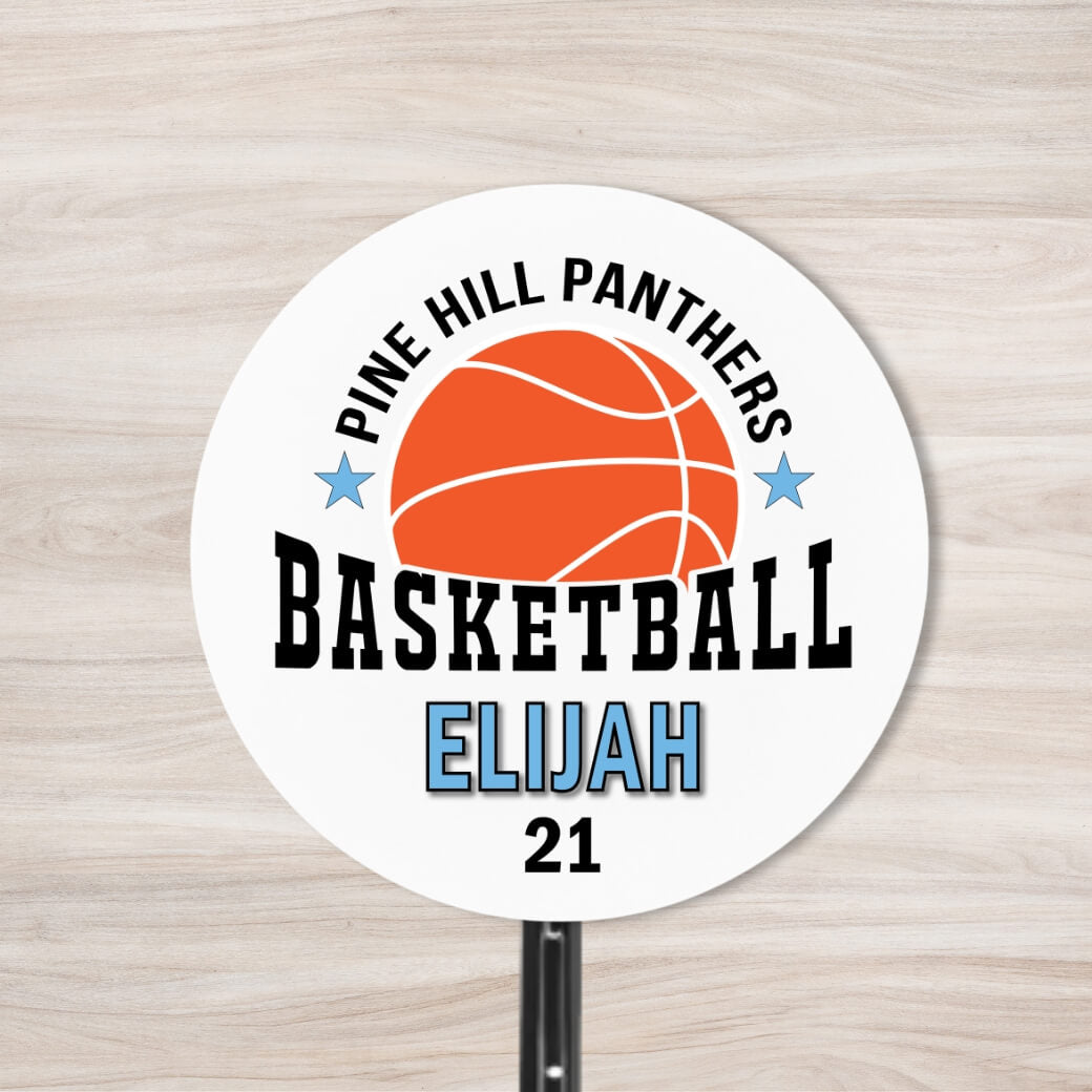School Spirit Wooden Yard Sign - Basketball