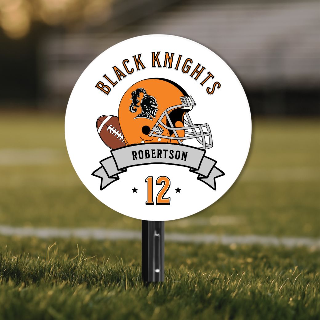 School Spirit Wooden Yard Sign - Football