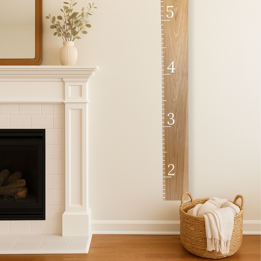 Hickory Growth Chart Ruler - White Numbers
