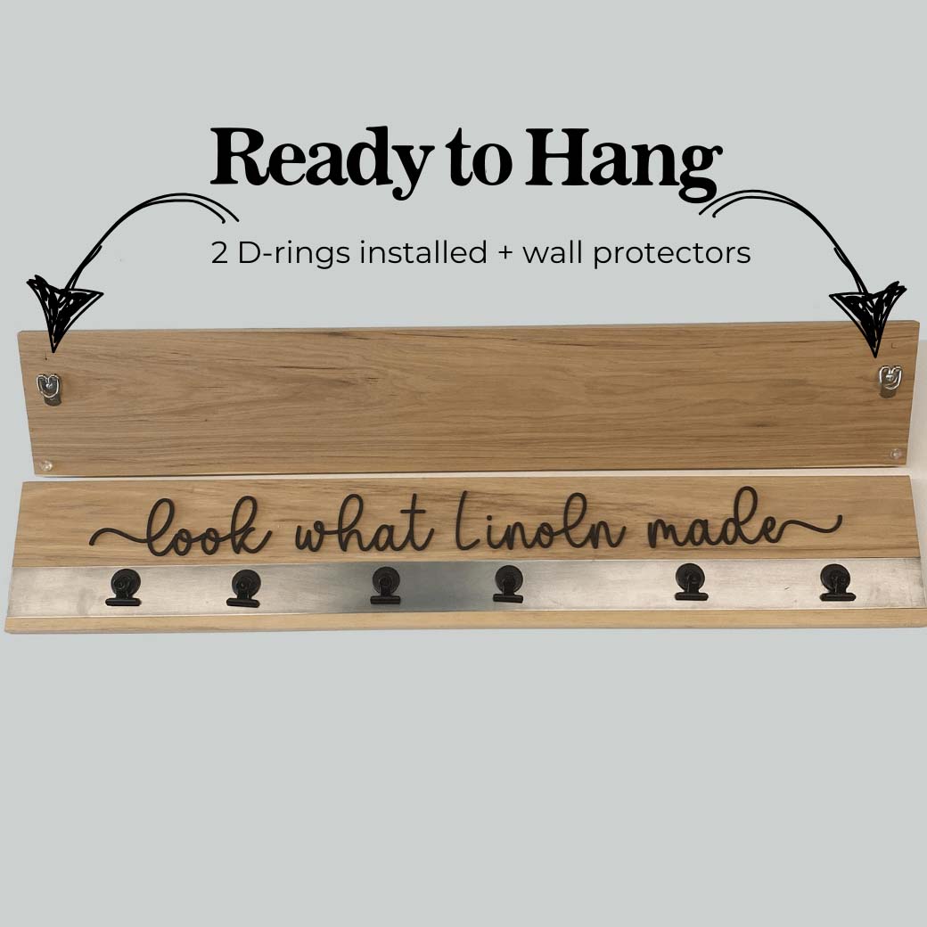 Artwork Display - Hickory & Black