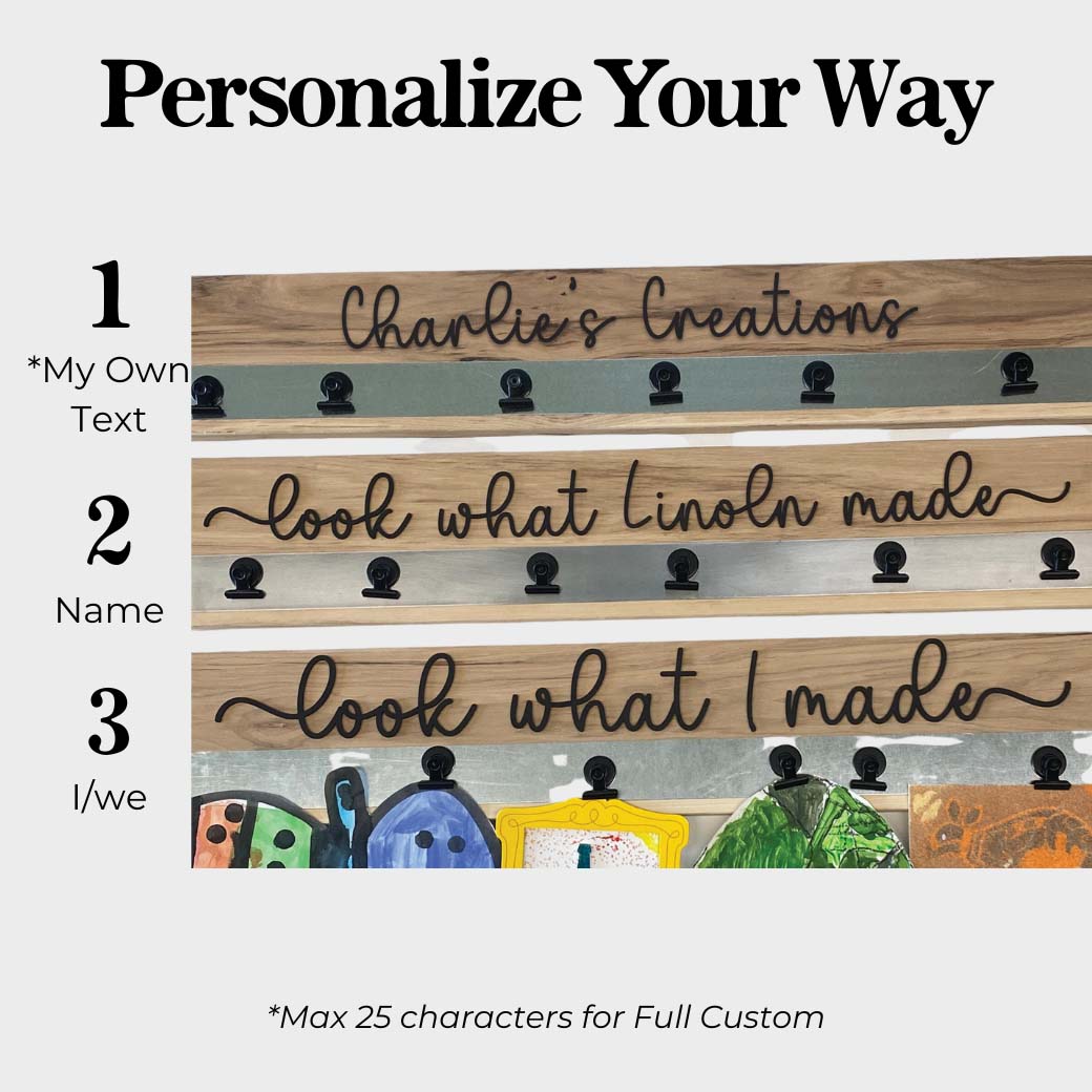 Artwork Display - Hickory & Black