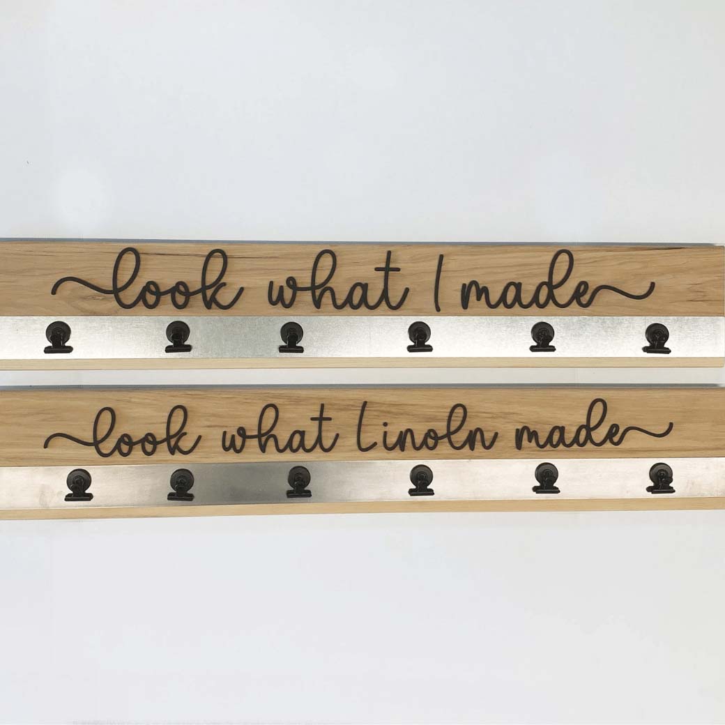 Artwork Display - Hickory & Black