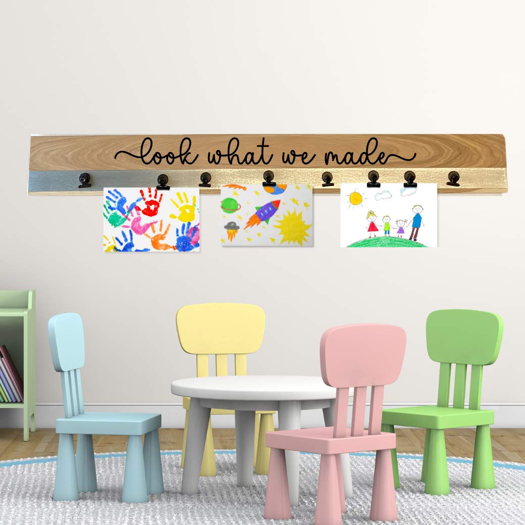 Artwork Display - Hickory & Black