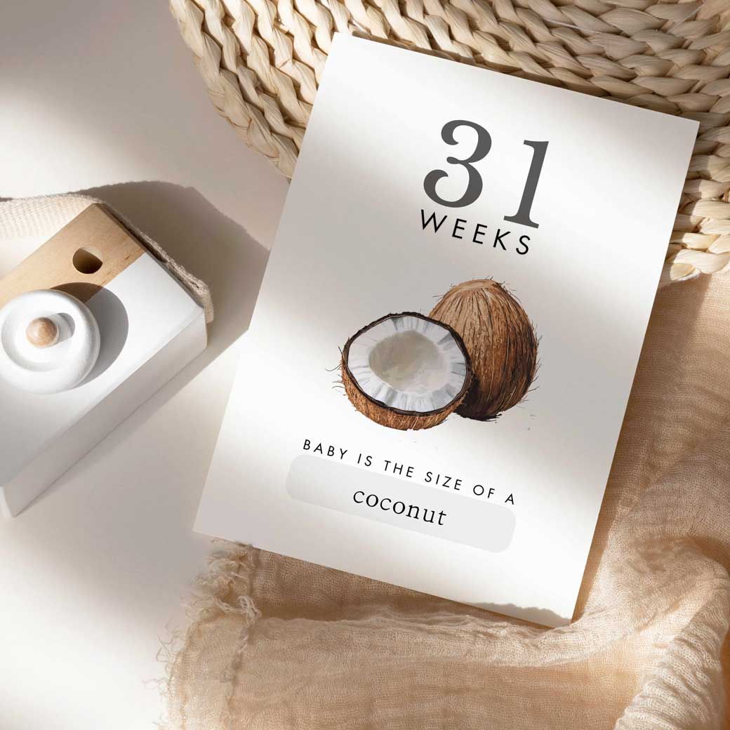 Fruits & Veggies Printable Pregnancy Milestone Cards