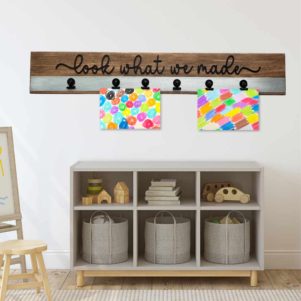 Artwork Display - Stained Walnut & Black