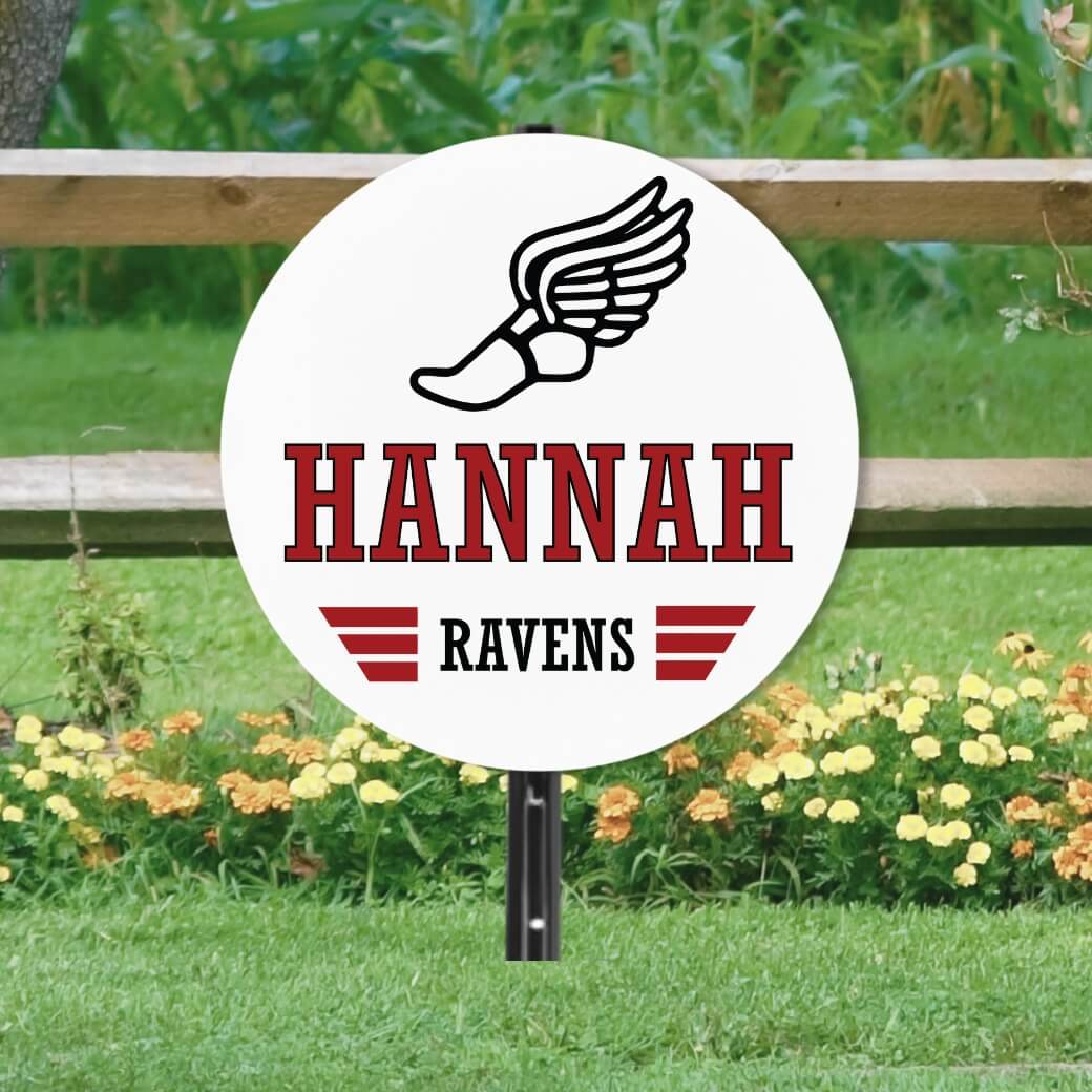 School Spirit Wooden Yard Sign - Track & Field