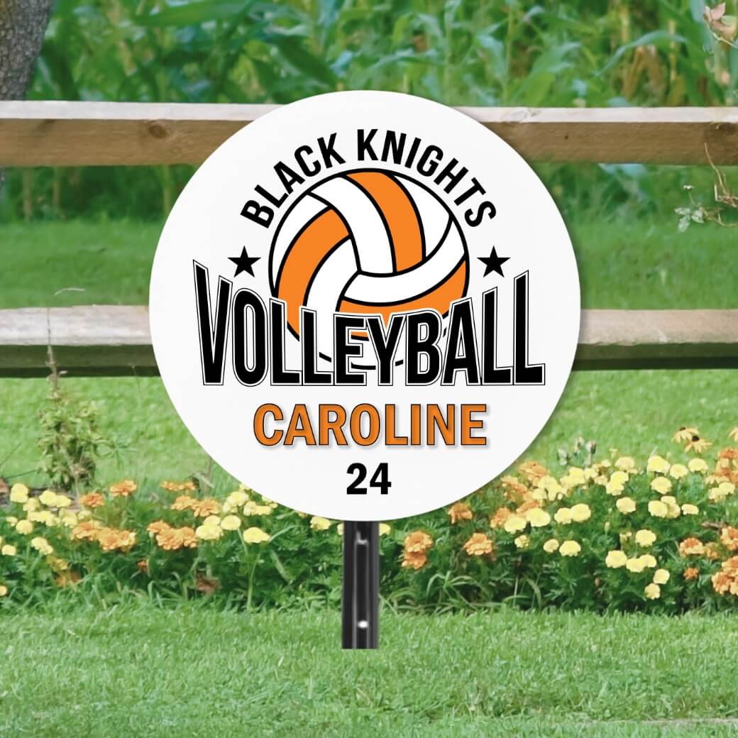 School Spirit Wooden Yard Sign - Volleyball