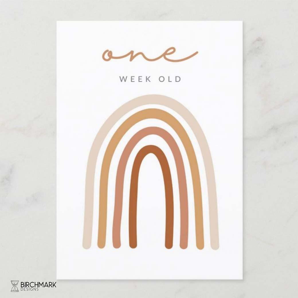 Remi Boho Rainbow Printable Baby Milestone Cards – Birchmark Designs