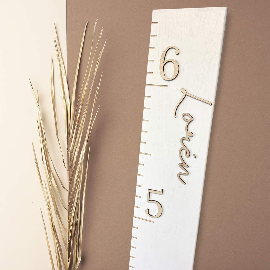 White growth chart ruler for kids