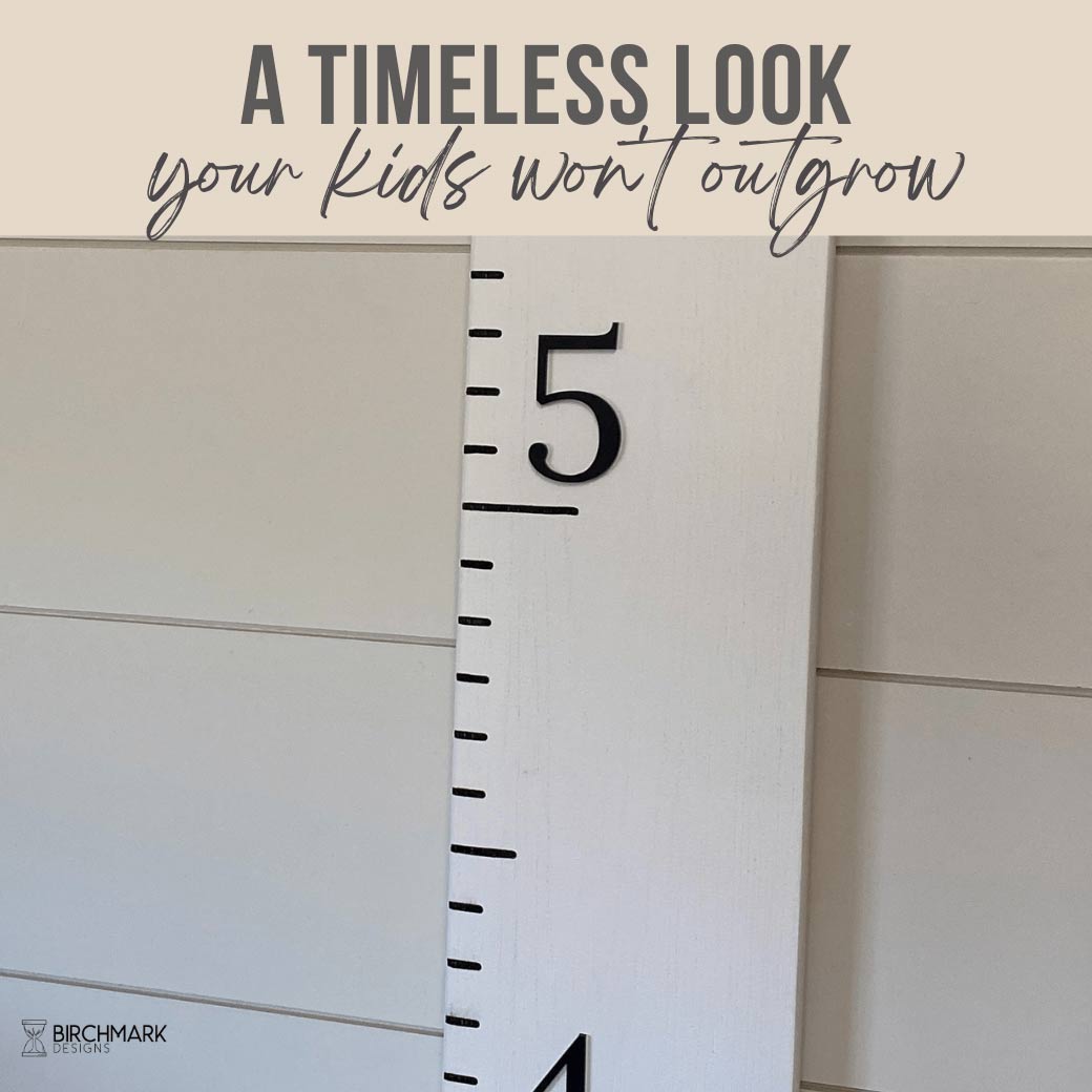 white and black growth chart ruler for kids