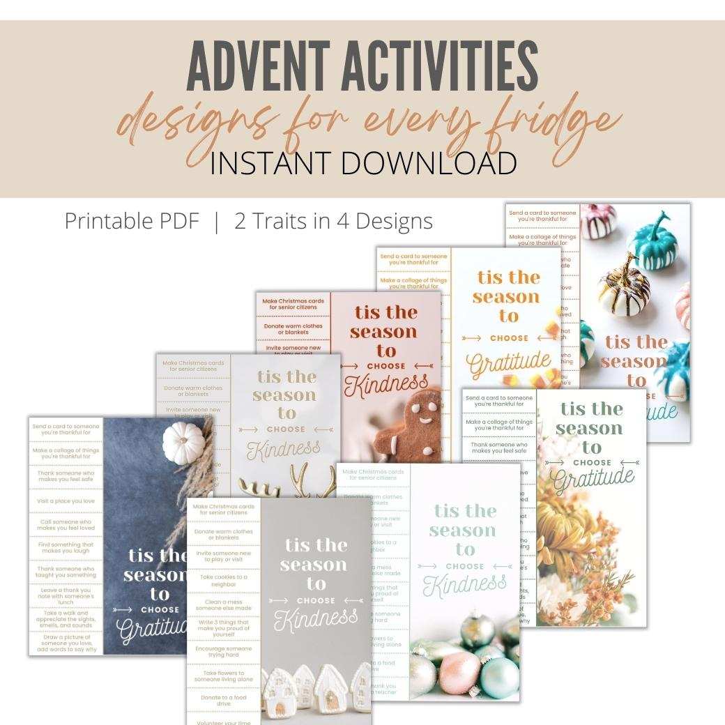 Printable Tear-Off Advent Activities for Kids by Birchmark Designs