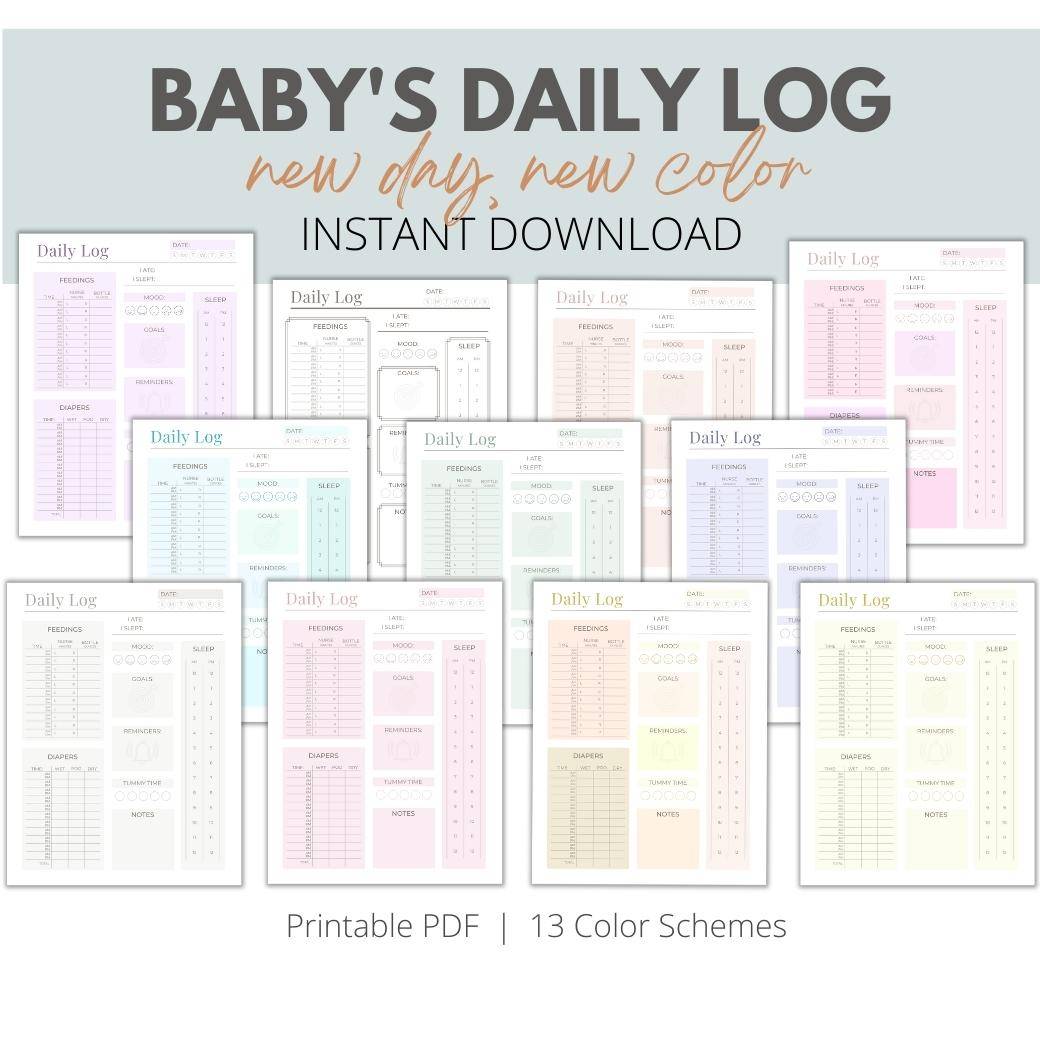 Baby's Daily Log by Birchmark Designs