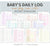 Baby's Daily Log by Birchmark Designs