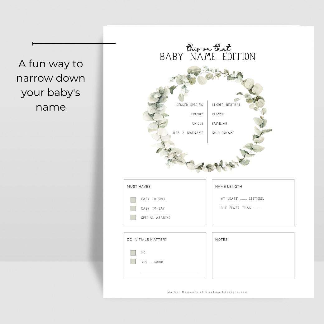 Boho Baby Printable Checklists by Birchmark Designs