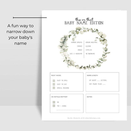 Boho Baby Printable Checklists by Birchmark Designs