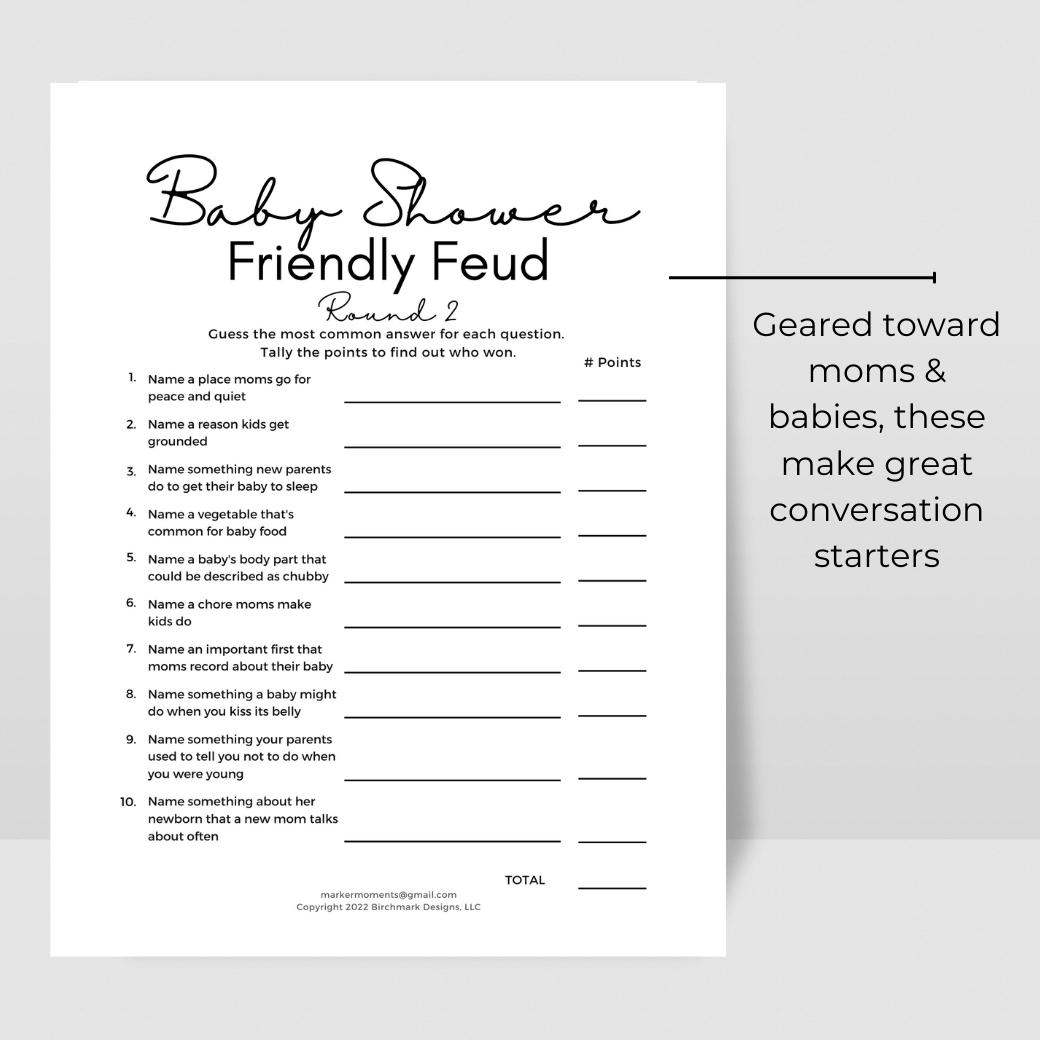 Printable Baby Shower Trivia Game Birchmark Designs